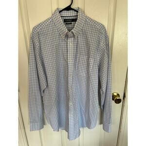 Lauren‎ Ralph Lauren Classic Fit Pink/Blue/Green Plaid ButtonUp SIze 18 36/37